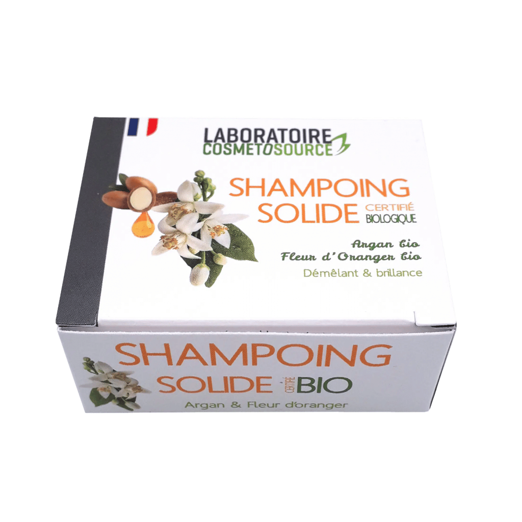 Cosmetosource Shampoing solide Argan Fleur d'Oranger