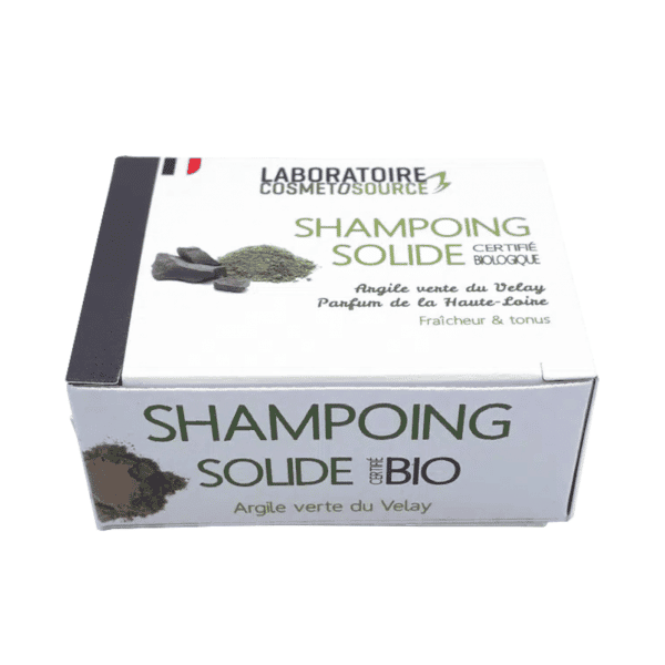 Cosmetosource Shampoing solide Argile verte du Velay