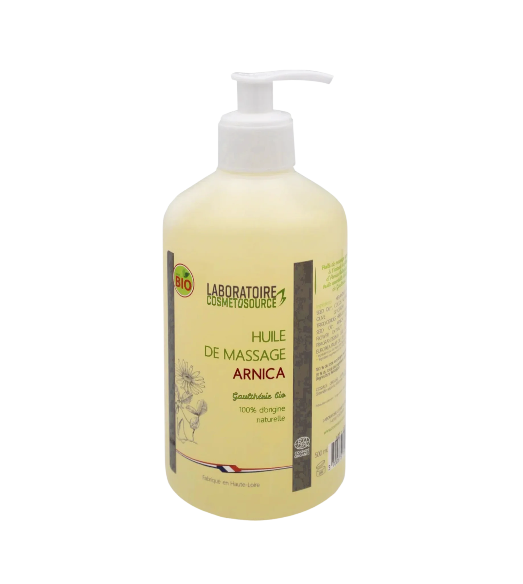 Huile massage Arnica Cosmetosource - Cosmetosource