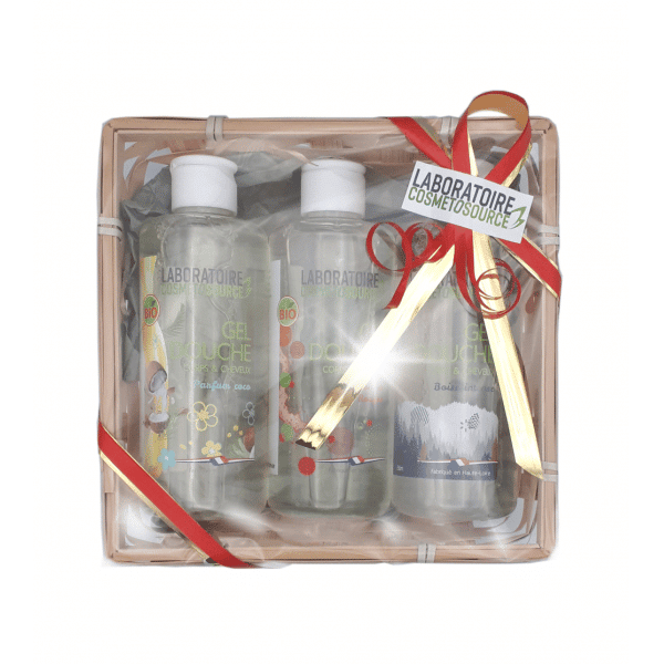 Coffret cadeau 3 gels douche bio-certifiés